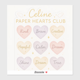 Celine Paper Hearts Club – 優しさミニステッカーS シール