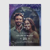 Celine ・ Starry Night Photo Save the Date Magnet (正面)