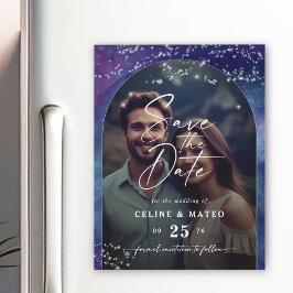 Celine ・ Starry Night Photo Save the Date Magnet