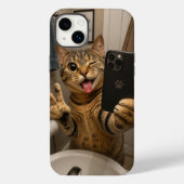 Cell Phone Case Funny Cat v3.45 Case-Mate iPhoneケース (裏面)
