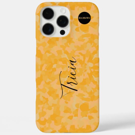 Cell Phone Case Yellow Camouflage HAMbyWG Case-Mate iPhoneケース (裏面)