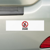 Cell Phone Free Zone バンパーステッカー (車上)