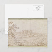 Celle-Saint-Cloudのシャトーのビュー， c.1750 ポストカード (正面/裏面)