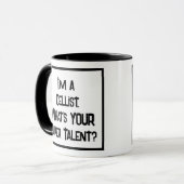 Cellistのすごい才能。2トーンコーヒーマグ マグカップ (正面左)