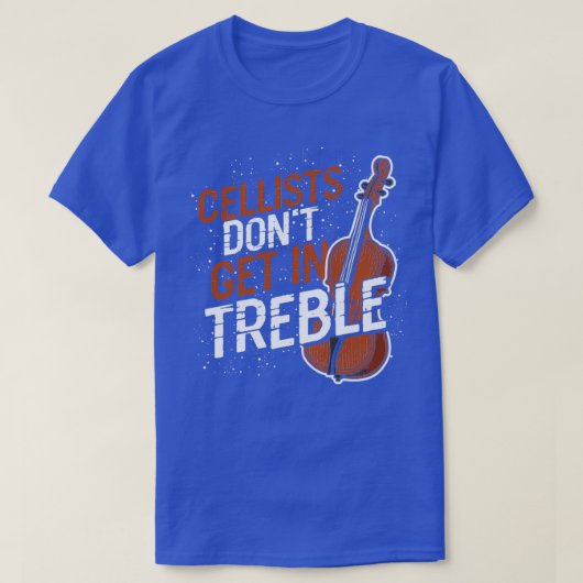 Cellist Cello Treble Clef Tシャツ (デザイン正面)