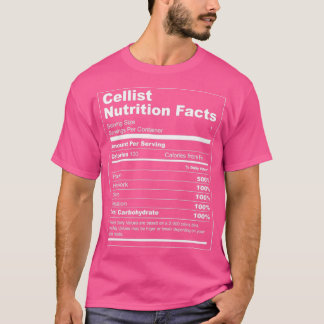 Cellist Nutrition Facts Tシャツ