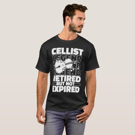 Cellist Retired Orchestra Violincello  Cello Tシャツ (正面フル)