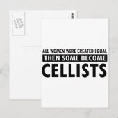 Cellistsミュージックデザイン ポストカード (正面/裏面)