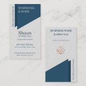 Cello Blue Stylish Executive Corporate  名刺 (正面/裏面)