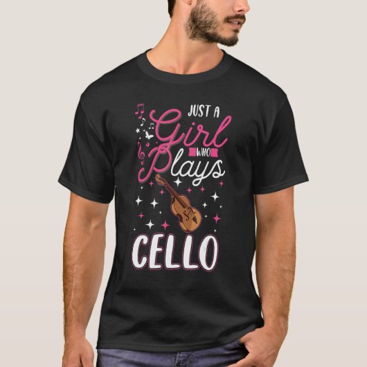 Cello Girl Cellist Cello Player 2 Tシャツ (正面)
