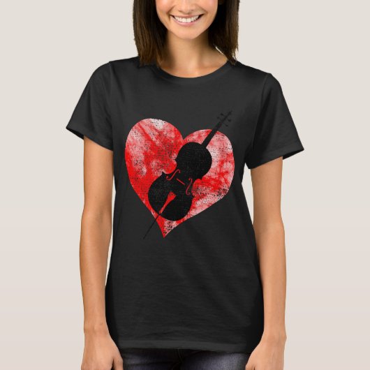 Cello Herz Liebe Tシャツ (正面)