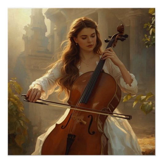 Cello in the Golden Garden ポスター (正面)