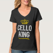 Cello King Men Boys Player  Cool Cellist Tシャツ (正面)