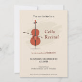 Cello Music Recital Invitation 招待状 (正面)