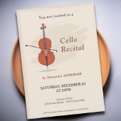 Cello Music Recital Invitation 招待状