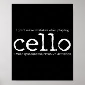 Cello Player Cellist Funny Gift  ポスター (正面)