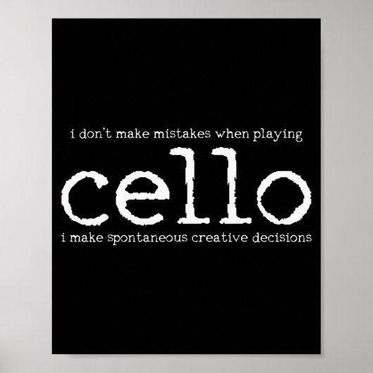 Cello Player Cellist Funny Gift  ポスター (正面)