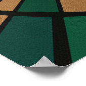 Cello Player Poster Elegant Stained Glass Music  ポスター (角)