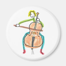 Cello Playing Stickman マグネット
