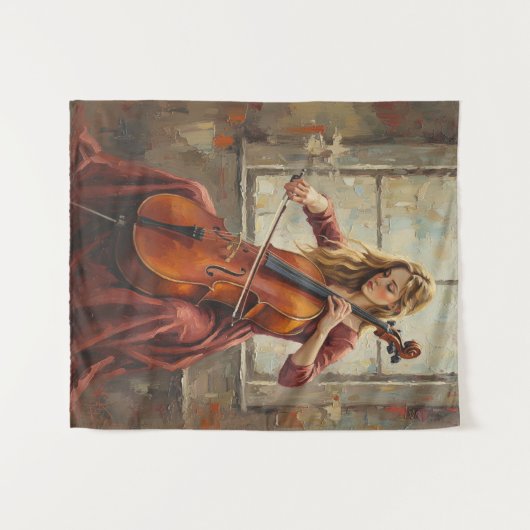 Cello Serenade by the Window タペストリー (正面(横))