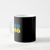 Cello Ukrainian Flag Cellist String Musician Stick コーヒーマグカップ (正面左)