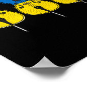 Cello Ukrainian Flag Cellist String Musician Stick ポスター (角)