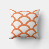 Celosiaのオレンジの幾何学的な円の枕 クッション (裏面)