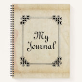 Celticフレームアンティークルック行頭文字 ノートブック (正面)