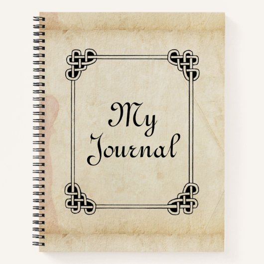 Celticフレームアンティークルック行頭文字 ノートブック (正面)