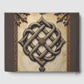 Celtic art and floral splendor in warm tones.  ゲストブック (裏面)