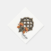 Celtic art and floral splendor in warm tones. スタンダードカクテルナプキン (角)