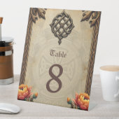 Celtic art and floral splendor in warm tones.  台座サイン (インサイチュ)