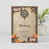 Celtic art and floral splendor in warm tones.  招待状 (スタンド正面)