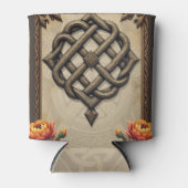 Celtic art and floral splendor in warm tones.  缶クーラー (正面)