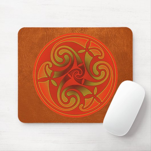 Celtic Art Spiral Design Mouse Mat マウスパッド (マウス)