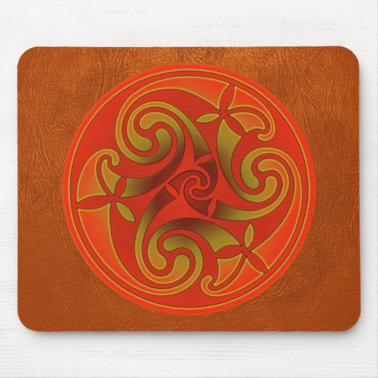 Celtic Art Spiral Design Mouse Mat マウスパッド (正面)