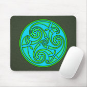 Celtic Art Spiral Design Mouse Mat マウスパッド (マウス)
