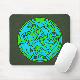 Celtic Art Spiral Design Mouse Mat マウスパッド