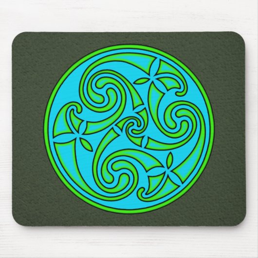 Celtic Art Spiral Design Mouse Mat マウスパッド (正面)
