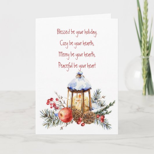 Celtic Blessings Christmas for Anyone Holiday Card シーズンカード (正面)