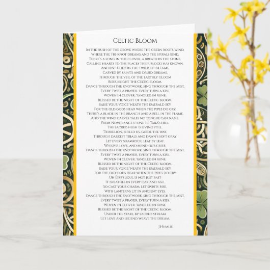 Celtic Bloom カード (黄色い花)