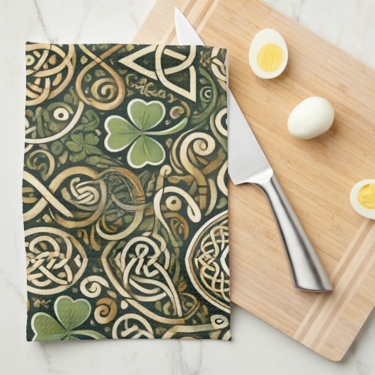 Celtic Bloom キッチンタオル (四つ折り)