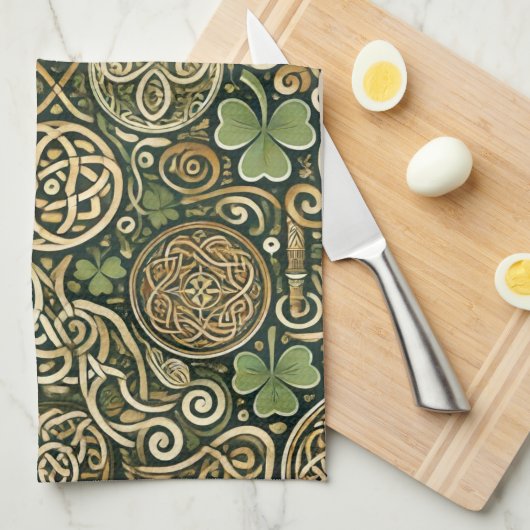 Celtic Bloom キッチンタオル (四つ折り)
