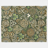 Celtic Bloom フリースブランケット (正面(横))