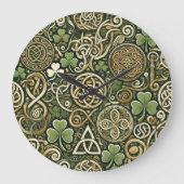 Celtic Bloom ラージ壁時計 (正面)