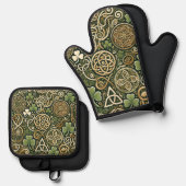 Celtic Bloom 鍋つかみ&鍋敷きセット (正面/裏面)