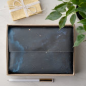 Celtic Blueと金ゴールドのクロスデコパージュ 薄葉紙 (ギフト)