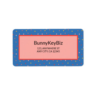 Celtic Blue Mini Hearts Business Company Address ラベル