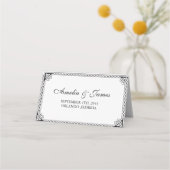 Celtic Border Frame Wedding Place Card プレイスカード (裏面)