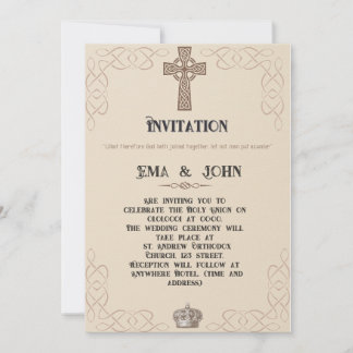 Celtic Christian Wedding Invitation 招待状